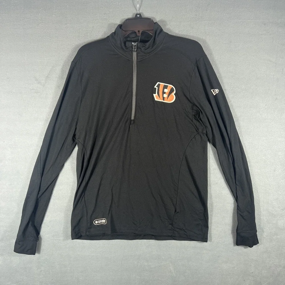New Era NFL Cincinnati Bengals Combine Authentic 1/4 Zip Pullover Men's Black M
